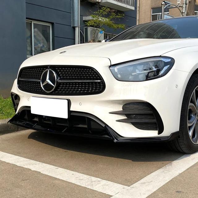 メルセデス・ベンツ Eクラス W213 式以降 E260 E300 用 フロントバンパーリップスポイラー ボディキット 3点セット プロテクターガード 外装アクセサリー 輸入品