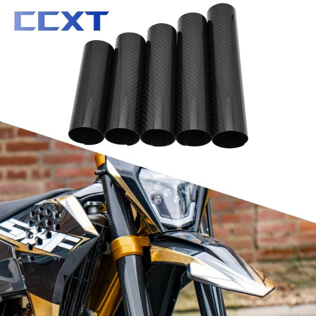 モトクロス用 フルカーボンファイバー フォークプロテクター 160mm 178mm 202mm 225mm 248mm ホンダ KTM カワサキ ダートバイク 対応 輸入品