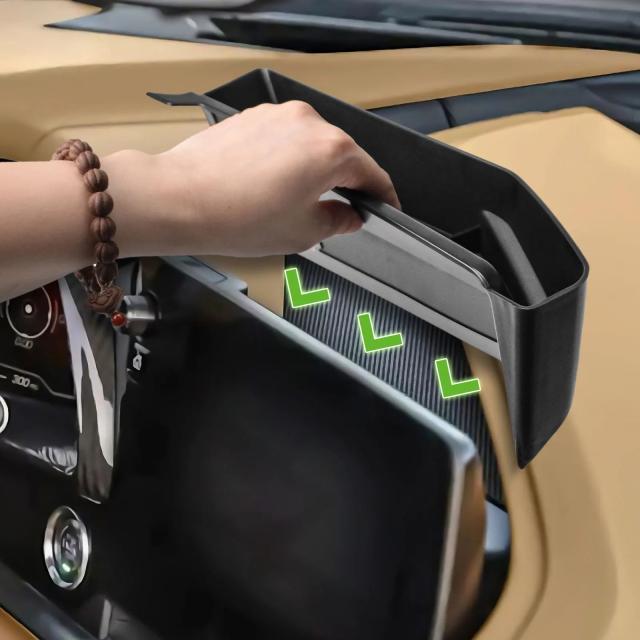 シックスソミー センターコンソールオーガナイザー ナビゲーション画面収納ボックストレイ シボレー コルベット C8 2020-2025 インテリアアクセサリー用 輸入品_12