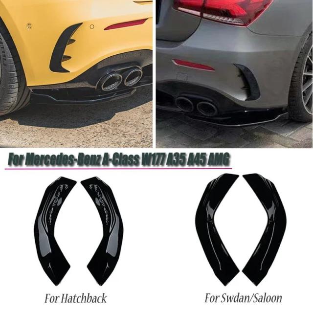 メルセデス・ベンツ Aクラス W177 V177 用 リアバンパーリップディフューザー スプリッター スポイラー 傷防止 2019 2020 2021 2022 2023 輸入品