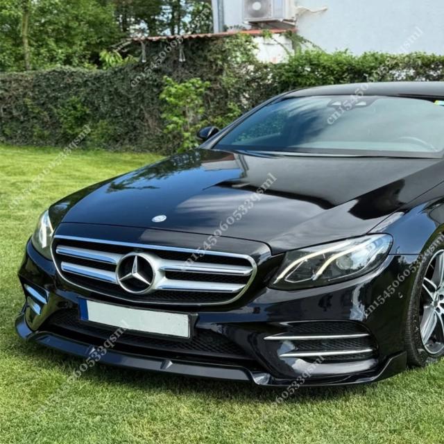 メルセデス・ベンツ Eクラス W213 AMG 2016- フェイスリフト前 フロントバンパーリップ グロスブラック スポイラー スプリッター ボディキット 輸入品