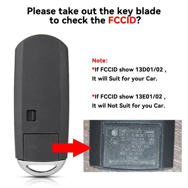 KEYYOU マツダ 3 6 CX-3 CX-5 ミアータ スピード3 用 SKE13D-01 SKE13D-02 315/433MHz ID49チップ 近接カード リモコン カーキー 輸入品_2
