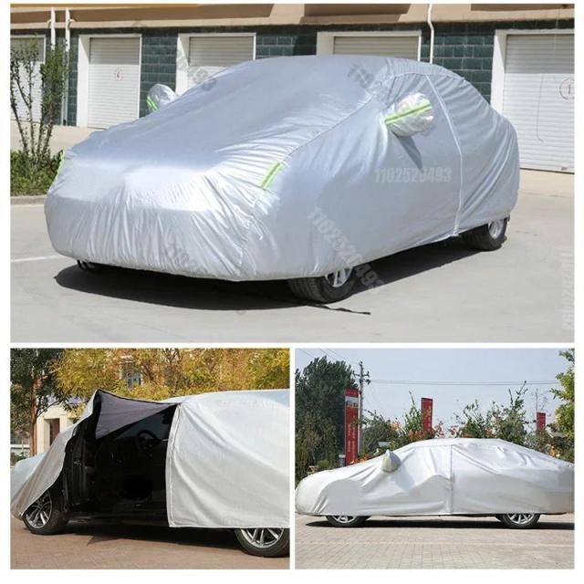 ユニバーサル カーカバー 高品質 全天候型 UVカット 車両用 太陽光・雪・塵対策 アウトドアツール付き アマビリス 輸入品_3