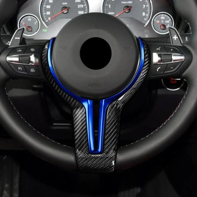 カーボンファイバー Mパワーステアリングホイールトリム 交換用 M 
