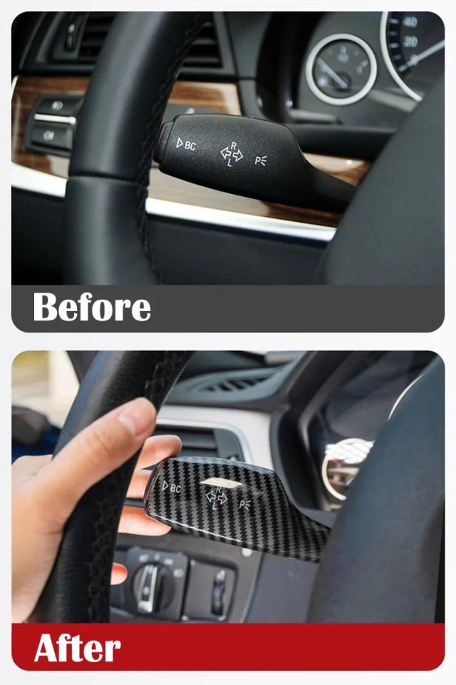 プレミアム品質 ターンシグナルワイパースイッチトリム ステアリングウィールヘッドライトスイッチコントロールカバー BMW 1 3 5 6 7シリーズ アクセサリー 輸入品_7