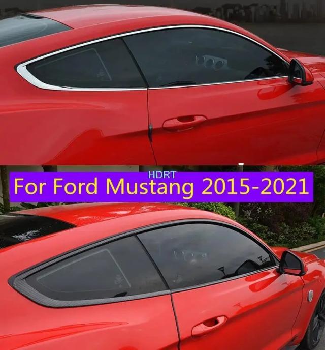 フォード マスタング 2015-2021 用 ステンレス モールド スタイリング ウィンドウトリム ストリップ アクセサリー 輸入品