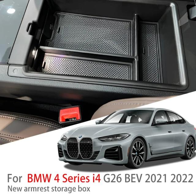 BMW 4シリーズ i4 G26 BEV 2020- センターコンソールアームレスト 収納ボックス 多機能アクセサリー 輸入品