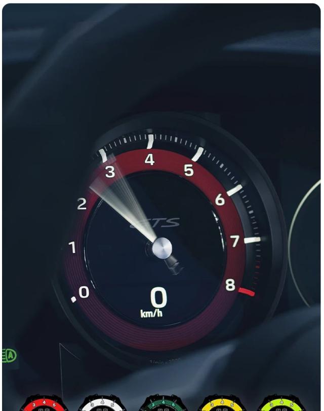 ポルシェ911 992 用 カーダッシュボード 計器パネル GT3 スピードメーター GT3RS 走行距離 スピードメーター オーバーレイ ダイヤル 背景 アクセサリー 輸入品_7