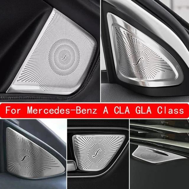 メルセデス・ベンツ Aクラス CLA GLA W176 X156 C117 用 スチールドアスピーカー ステレオ装飾カバー スピーカートリムカバー 輸入品