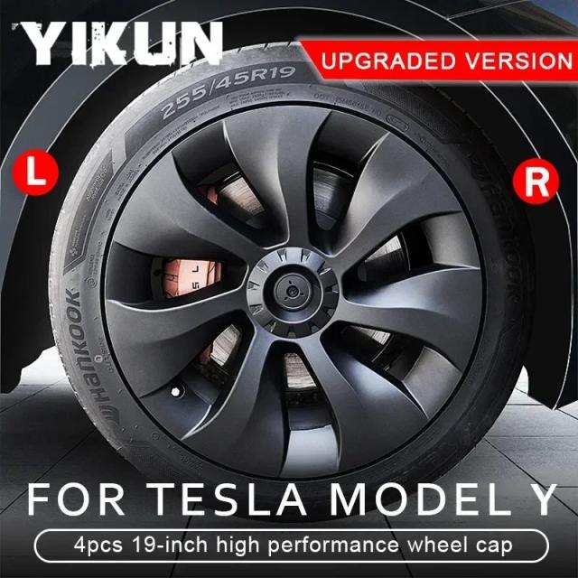 4個セット ハブキャップ 車用 高性能 交換用 テスラ モデルY ホイールキャップ 19インチ 自動車 ハブキャップ フルカバー アクセサリー 2022 2023 輸入品