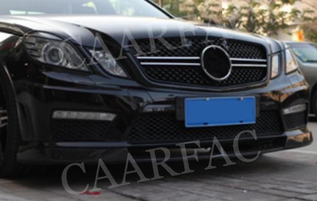 カーボンファイバー フロントバンパーリップスポイラー スプリッター メルセデスベンツ Eクラス W212 E260 E300 E400 E63 AMG 2010-2013 ヘッドショベル FRP 輸入品_9