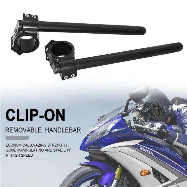 ヤマハ YZF-R1 YZF-R7 YZF-R6 YZF-R3 YZF-R25 用 ハンドルバー レーシング 調整可能 クリップオン フォーク ハンドルバー 輸入品