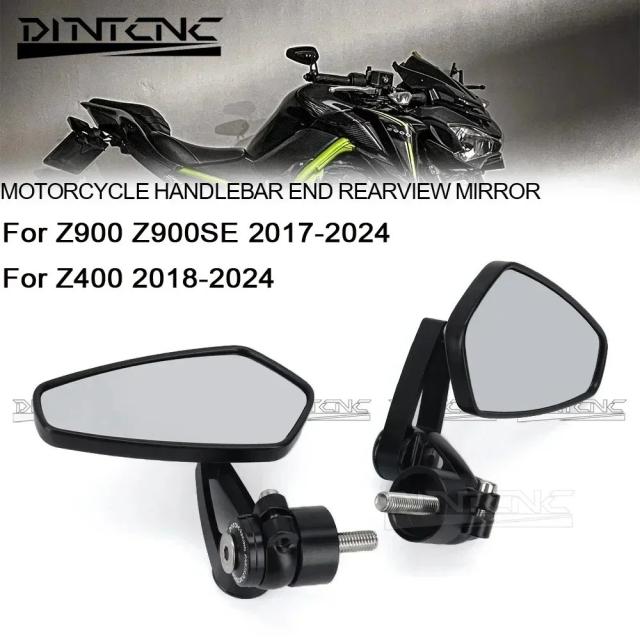 カワサキ Z900 Z900SE Z400 Z1000 Z900RS/Cafe 用 ハンドルエンドミラー 左右回転 バイクアクセサリー (2017-モデル対応) 輸入品