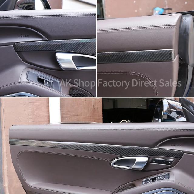 ポルシェ911 982 718 ボクスター カイマン 2012-2019 専用 リアルカーボンファイバー センターパネル ギアシフトパネル ドアパネルカバー トリム 輸入品_7