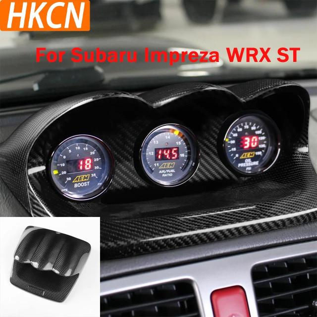 スバル インプレッサ WRX STI 2006-2007 専用 カーボンファイバー トリプルメーターポッド ダッシュボード センターパネルカバー 車内インテリア 輸入品
