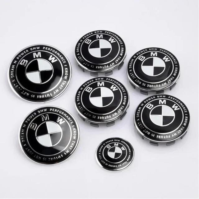 BMW E28 E32 E43 E52 E53 E63 E64 E93 E94 E87 F10 F20 F30 用 7個セット 45mm 68mm 74mm 82mm フロントフードエンブレム リアトランクバッジ 車用ロゴマーク 輸入品_6