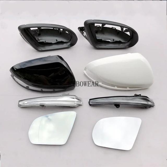 LHD オートサイドミラーカバーキャップフレームガラストリム メルセデスベンツ W205 W222 W213 W238 X205 X253 C217 C253 W253 Cクラス Sクラス GLC Eクラス Gクラス用 輸入品