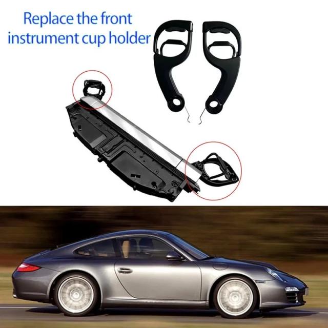 ポルシェ997 987 991 ボクスター ケイマン 05-12年用 ダッシュドリンクホルダー 99755229403/2 交換用フロント計器カップホルダー 99155219401 輸入品