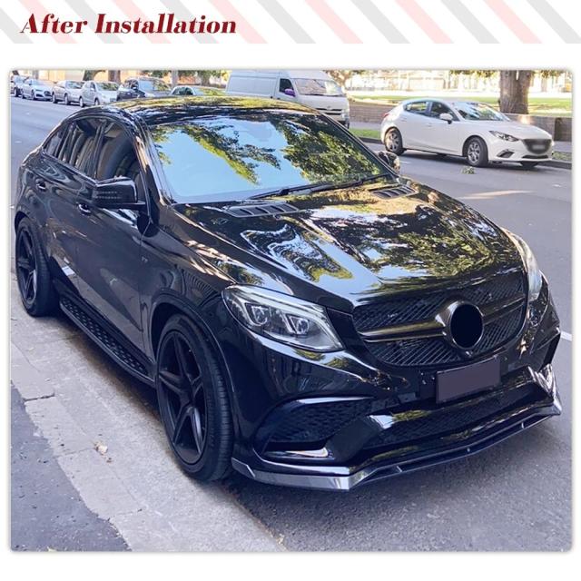 メルセデス・ベンツ GLEクラス C292 GLE63 AMG 用 カーボンファイバー フロントバンパーリップ スポイラー スプリッター 光沢黒 (2015-モデル) 輸入品_2