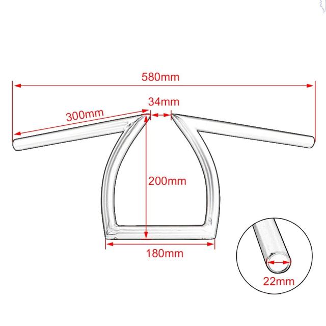 ハーレー・ホンダ・ヤマハ・カワサキ用チョッパー・ボバー オートバイアクセサリー 22mm 7/8インチ 25mm 1インチ ハンドルバー Zスタイル ドラッグハンドルバー 輸入品_14