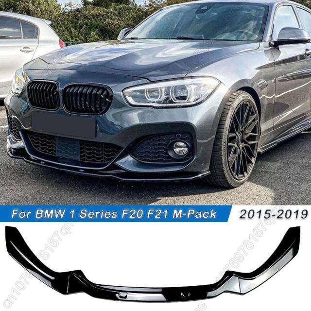 BMW 1シリーズ F20 F21 118i 120i M135i M140i LCI 2015-2019 用 Mパック フロントバンパーリップ スプリッター ディフューザー ボディキット スポイラー 輸入品