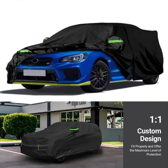 防水カーバー 2007-式 スバル WRX インプレッサ STI 用 全天候型 防風 ジッパー付き 雪・雨・ほこり・ひょう対策 輸入品