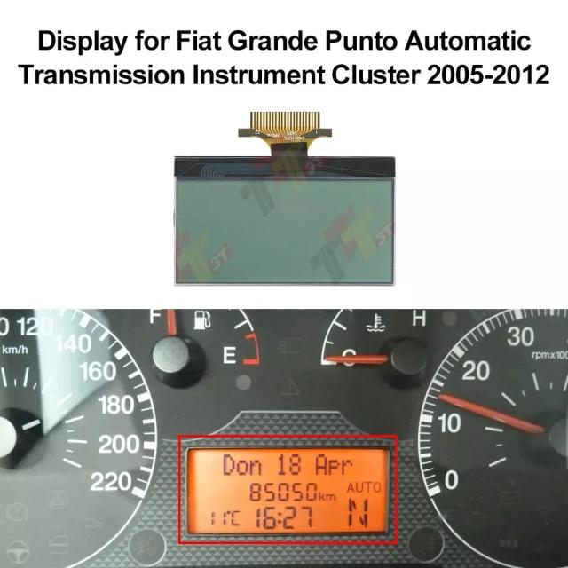 フィアット プント グランデ プント フィオリーノ ドブロ リネア クボ 用 ダッシュボード LCD ディスプレイ オートマチックトランスミッション インストゥルメントクラスター 輸入品