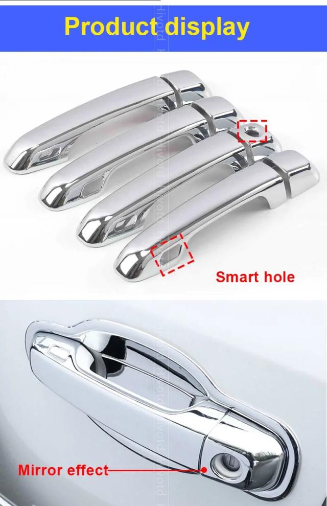 ヒボット クローム ドアハンドルカバー トリム 外装パーツ 車 スタイリング デコレーション アクセサリー トヨタ ランドクルーザー200 2016-2020 輸入品
