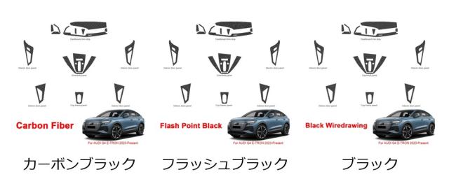 アウディ Q4 e-tron 以降モデル用 車内ステッカー ウィンドウパネルデカール ギアボックス ダッシュボード保護フィルム アクセサリー 輸入品_1