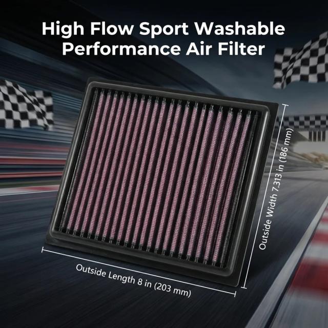 ジープ・コンパス レネゲード フィアット・500X トロ ラム・プロマスター・シティ 2014-2025 1.4 1.6 1.8 2.0 2.4 用 ハイフロー スポーツ ウォッシャブル エアフィルター 輸入品