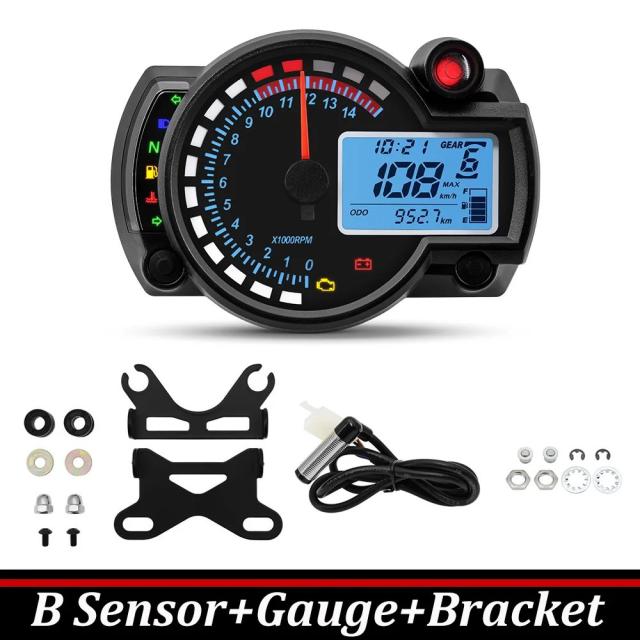 12V ユニバーサル 7色バックライト バイク用スピードメーター タコメーター RPM オドメーター パネル ダッシュボード ホンダ スズキ ヤマハ カワサキ対応 輸入品_13