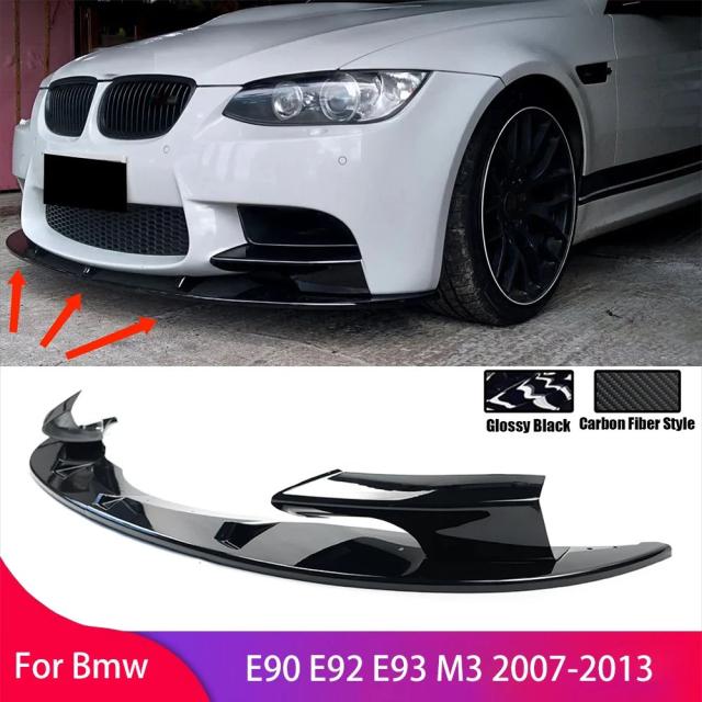 BMW E90 E92 E93 M3 2007-2013 用 フロントバンパーリップ スプリッター スポイラー ディフューザーガード プロテクター フロントリップ アンダーカバー フロントシャベルキット 輸入品