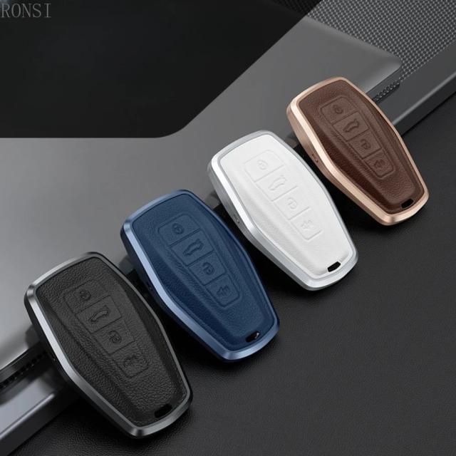 合金レザー カーロモートキーケース カバー シェル Geely Coolray 2019-2020 Atlas Boyue NL3 Emgrand X7 EX7 SUV GT GC9 Borui 対応 輸入品