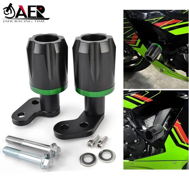 カワサキ ZX-6R (2024-モデル) 用 フレームスライダー クラッシュプロテクター 転倒保護パッド 輸入品