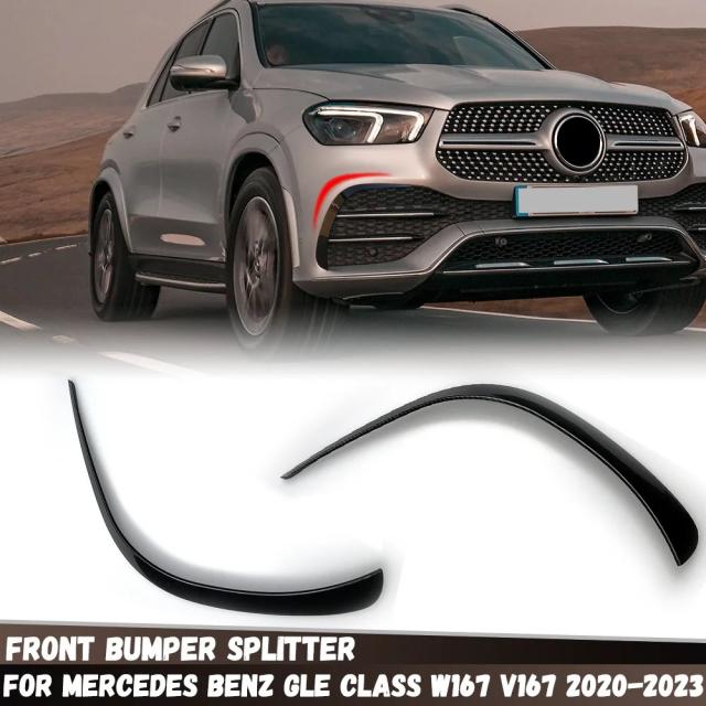 メルセデス・ベンツ GLEクラス W167 V167 GLE350 400 450 AMG GLE53 2020 2021 2022 2023 用 フロントバンパースプリッター カナード フォグライトトリム 輸入品