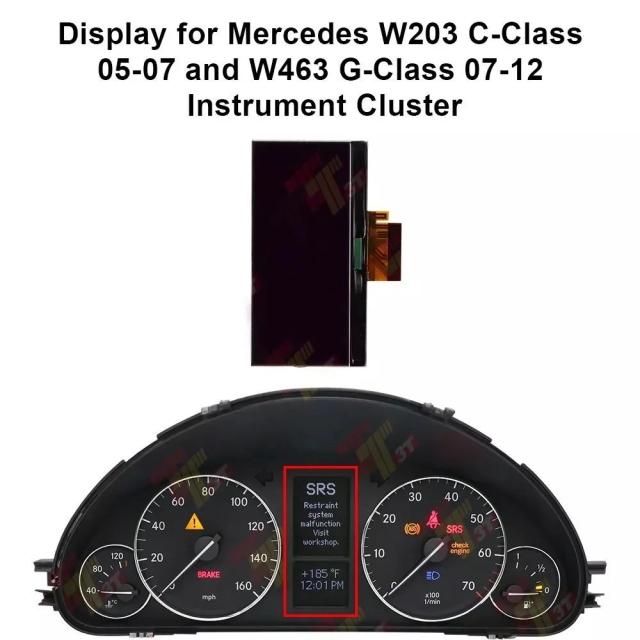 メルセデスW203 Cクラス 05-07年式、W463 Gクラス 07-12年式 専用 ダッシュボード表示器 インパネクラスター 輸入品