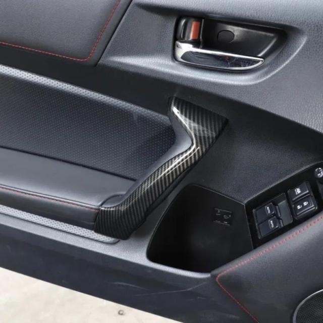 トヨタ86 スバルBRZ 2012-用 ABSカーボンファイバー ドアパネルハンドルカバー 車内インテリアアクセサリー 輸入品