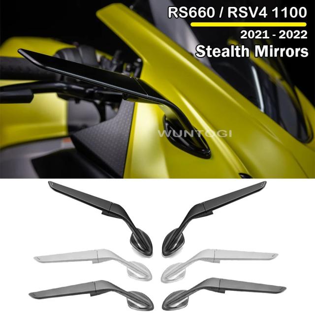 アプリリア RS660 / RSV4 1100 用 ステルスミラー スポーツウイングレット ミラーキット 調整式ミラー バイクウイングミラー 輸入品