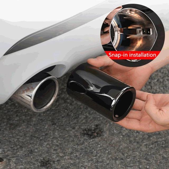 BMW 1・2・3・4・5シリーズ X1 3GT F20 F22 F30 F32 F34 F10 F48 F36 F11用 カーパーツ 光沢ブラック スチール エキゾーストパイプ トリム アクセサリー 輸入品_6