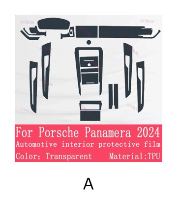 ポルシェ パナメーラ 2024 ギアボックスパネル ナビゲーション画面用 TPU 保護フィルム カバー スクラッチ防止ステッカー アクセサリー 輸入品_1