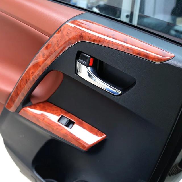 カーボン調ギアヘッドパネルステアリングホイールトリムアームレストカバーアウトレットABSステッカー トヨタ RAV4 2013-2018 年式 カーパーツ 輸入品_5