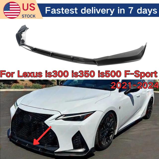 レクサスIS300 IS350 IS500 Fスポート 2021-用 CTMデザイン V2 フロントバンパーリップ グロシーブラック／マットブラック 車アクセサリー ボディキット 輸入品