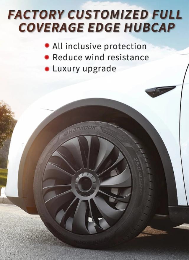 4個セット ハブキャップ 車用 交換用ホイールキャップ 19インチ フルカバータイプ アクセサリー Tesla Model Y 2023 2024 専用 輸入品