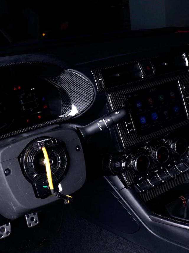 式 トヨタ GR86 スバル BRZ 専用 カーボンファイバー インストルメントフレーム ZD8 ZN8 ステアリングホイール メーター位置 カーボン調 輸入品_16