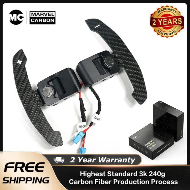 BMW 1・4シリーズ F20 F21 F30 F22 F80 G20 G30 G80 用 マグネット式カーボンファイバー ステアリングホイール パドルシフター エクステンション 輸入品