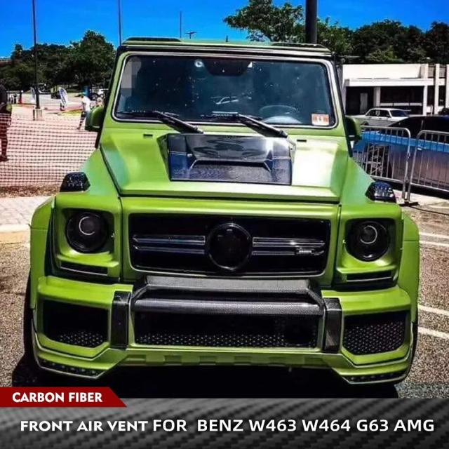 リアルカーボンファイバー メルセデスベンツ Gクラス W463 W464 G63 AMG 用 フロントエアインレットベント フロントエアスクープ ボディキット 輸入品