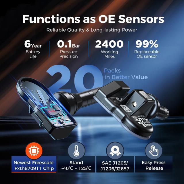 Autel MX Sensor 433 315 MHz 2in1 MX-Sensor 自動車用TPMSタイヤ修理ツール for TS501 TS508WF 輸入品