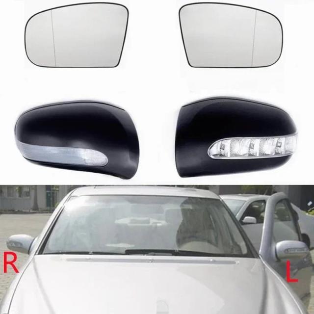 メルセデス・ベンツ Sクラス W220 S280 S320 S430 1998-2005年 用 ドアミラー ヒーテッド ガラスレンズ ハウジング 輸入品