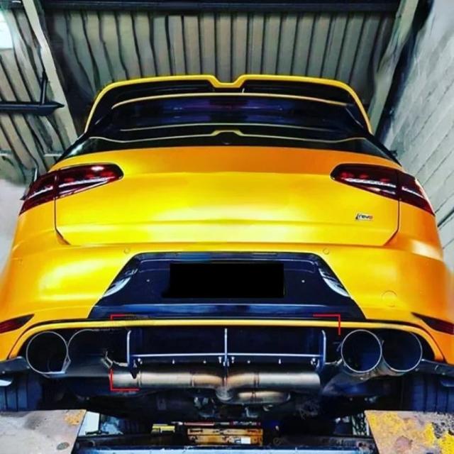 フォルクスワーゲン ゴルフ7R/7.5R (2013-モデル) 用 リアバンパーディフューザー スプリッター スポイラー リップ ブラック ABS ボディキット 輸入品_9