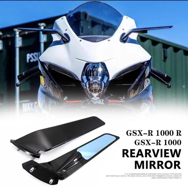 スズキ GSX-R1000 / GSX-R1000R (2017-) 用 GSX-R 1000 R ステルススポーツウイングレットミラーキット 調整式ステルスミラー 輸入品